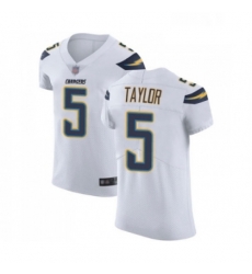 Men Los Angeles Chargers 5 Tyrod Taylor White Vapor Untouchable Elite Player Football Jersey