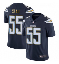 Men Nike Los Angeles Chargers 55 Junior Seau Navy Blue Team Color Vapor Untouchable Limited Player NFL Jersey