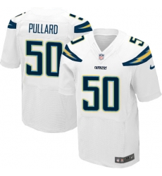 Mens Nike Los Angeles Chargers #50 Hayes Pullard White Elite Jersey