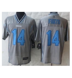 Nike San Diego Chargers 14 Dan Fouts Grey Vapor Elite NFL Jersey