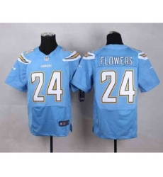 nike nfl jerseys san diego chargers 24 flowers lt.blue[Elite][flowers]