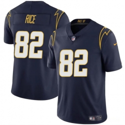 Youth Los Angeles Chargers 82 Brenden Rice Navy 2024 Draft Vapor Limited Stitched Football Jersey