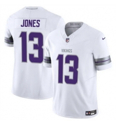 Men Minnesota Vikings 13 Daniel Jones White 2024 F U S E  Winter Warrior Limited Stitched Jersey