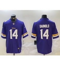 Men Minnesota Vikings  14 Sam Darnold Purple Vapor Untouchable Limited Stitched Jersey