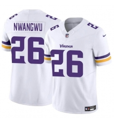 Men Minnesota Vikings 26 Kene Nwangwu White 2023 F U S E  Vapor Untouchable Limited Stitched Jersey