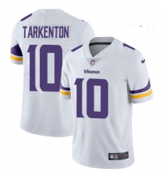 Mens Nike Minnesota Vikings 10 Fran Tarkenton White Vapor Untouchable Limited Player NFL Jersey