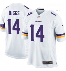 Mens Nike Minnesota Vikings 14 Stefon Diggs Game White NFL Jersey