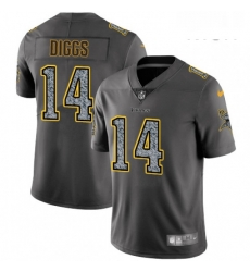 Mens Nike Minnesota Vikings 14 Stefon Diggs Gray Static Vapor Untouchable Limited NFL Jersey