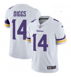 Mens Nike Minnesota Vikings 14 Stefon Diggs White Vapor Untouchable Limited Player NFL Jersey