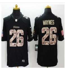 New Minnesota Vikings #26 Trae Waynes Black Men's Stitched NFL Limited Salute to Service Jersey