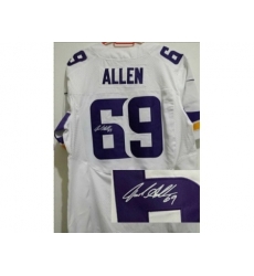 Nike Minnesota Vikings 69 Jared Allen White Elite Signed NFL Jersey