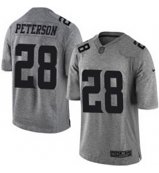 Nike Vikings #28 Adrian Peterson Gray Mens Stitched NFL Limited Gridiron Gray Jersey