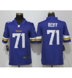 Nike Vikings 71 Riley Reiff Purple Vapor Untouchable Limited Jersey