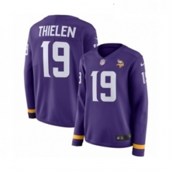 Womens Nike Minnesota Vikings 19 Adam Thielen Limited Purple Therma Long Sleeve NFL Jersey Womens Nike Minnesota Vikings 19 Adam Thielen Limited Purple Therma Long Sleeve NFL Jersey
