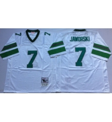 Eagles 7 Ron Jaworski White Throwback Jersey