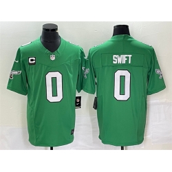 Men Philadelphia Eagles 0 D u2019andre Swift Green 2023 F U S E With C Patch Vapor Untouchable Stitched Football Jersey Men Philadelphia Eagles 0 D u2019andre Swift Green 2023 F U S E With C Patch Vapor Untouchable Stitched Football Jersey