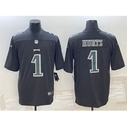 Men Philadelphia Eagles 1 Jalen Hurts Black Green Vapor Untouchable Limited Stitched Jersey Men Philadelphia Eagles 1 Jalen Hurts Black Green Vapor Untouchable Limited Stitched Jersey