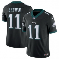 Men Philadelphia Eagles 11 A J Brown Black 2023 F.U.S.E. Vapor Untouchable Limited Stitched Football Jersey Men Philadelphia Eagles 11 A J Brown Black 2023 F.U.S.E. Vapor Untouchable Limited Stitched Football Jersey