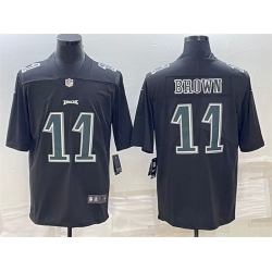 Men Philadelphia Eagles 11 A J  Brown Black Green Vapor Untouchable Limited Stitched Jersey Men Philadelphia Eagles 11 A J  Brown Black Green Vapor Untouchable Limited Stitched Jersey