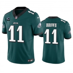Men Philadelphia Eagles 11 A  J  Brown Green 2023 F U S E  With 1 Star C Patch Vapor Untouchable Limited Stitched Football Jersey Men Philadelphia Eagles 11 A  J  Brown Green 2023 F U S E  With 1 Star C Patch Vapor Untouchable Limited Stitched Football Jersey