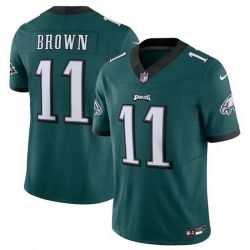 Men Philadelphia Eagles 11 A J Brown Green 2023 F.U.S.E. Vapor Untouchable Limited Stitched Football Jersey Men Philadelphia Eagles 11 A J Brown Green 2023 F.U.S.E. Vapor Untouchable Limited Stitched Football Jersey