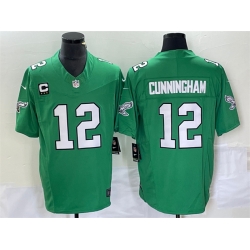 Men Philadelphia Eagles 12 Randall Cunningham Green 2023 F U S E With C Patch Vapor Untouchable Stitched Football Jersey Men Philadelphia Eagles 12 Randall Cunningham Green 2023 F U S E With C Patch Vapor Untouchable Stitched Football Jersey
