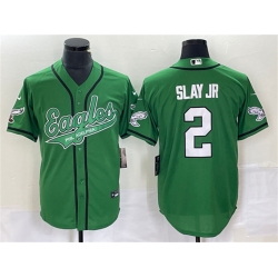 Men Philadelphia Eagles 2 Darius Slay JR Green Cool Base Stitched Baseball Jersey Men Philadelphia Eagles 2 Darius Slay JR Green Cool Base Stitched Baseball Jersey