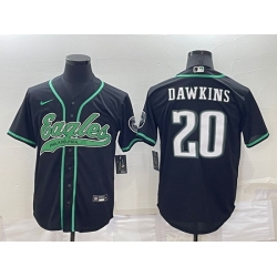 Men Philadelphia Eagles 20 Brian Dawkins Black Cool Base Stitched Baseball Jersey Men Philadelphia Eagles 20 Brian Dawkins Black Cool Base Stitched Baseball Jersey
