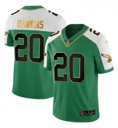 Men Philadelphia Eagles 20 Brian Dawkins Kelly Green Alternate Gold Stitched Football Jersey Men Philadelphia Eagles 20 Brian Dawkins Kelly Green Alternate Gold Stitched Football Jersey