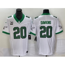 Men Philadelphia Eagles 20 Brian Dawkins White 2023 F U S E With C Patch Vapor Untouchable Stitched Football Jersey Men Philadelphia Eagles 20 Brian Dawkins White 2023 F U S E With C Patch Vapor Untouchable Stitched Football Jersey