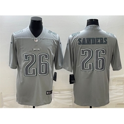 Men Philadelphia Eagles 26 Miles Sanders Gray Atmosphere Fashion Stitched Jersey Men Philadelphia Eagles 26 Miles Sanders Gray Atmosphere Fashion Stitched Jersey