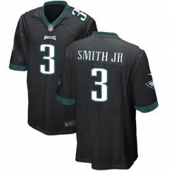 Men Philadelphia Eagles 3 Nolan Smith JR Black 2023 Draft Stitched Game Jersey Men Philadelphia Eagles 3 Nolan Smith JR Black 2023 Draft Stitched Game Jersey