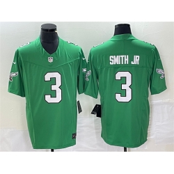 Men Philadelphia Eagles 3 Nolan Smith JR Green 2023 F U S E  Vapor Untouchable Stitched Football Jersey Men Philadelphia Eagles 3 Nolan Smith JR Green 2023 F U S E  Vapor Untouchable Stitched Football Jersey