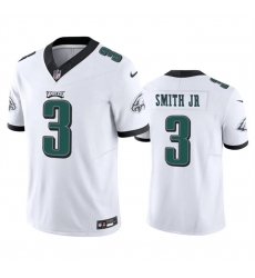 Men Philadelphia Eagles 3 Nolan Smith JR White 2023 F U S E  Vapor Untouchable Limited Stitched Football Jersey