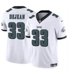 Men Philadelphia Eagles 33 Cooper DeJean White 2024 Draft F U S E Vapor Untouchable Limited Stitched Football Jersey