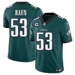 Men Philadelphia Eagles  53 Jaelan Phillips Green 2026 F U S E  2 Star C Patch Vapor Untouchable Limited Stitched Football Jersey
