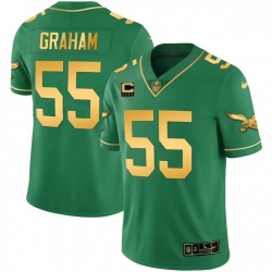 Men Philadelphia Eagles 55 Brandon Graham Green Gold Vapor Untouchable Limited Stitched jerseys Men Philadelphia Eagles 55 Brandon Graham Green Gold Vapor Untouchable Limited Stitched jerseys