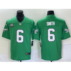 Men Philadelphia Eagles 6 DeVonta Smith Green Vapor Limited With C Patch Stitched Football Jersey Men Philadelphia Eagles 6 DeVonta Smith Green Vapor Limited With C Patch Stitched Football Jersey