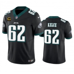 Men Philadelphia Eagles 62 Jason Kelce Black 2023 F U S E  With 4 Star C Patch Vapor Untouchable Limited Stitched Football Jersey Men Philadelphia Eagles 62 Jason Kelce Black 2023 F U S E  With 4 Star C Patch Vapor Untouchable Limited Stitched Football Jersey