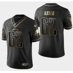 Men Philadelphia Eagles 62 Jason Kelce Black Golden Edition Stitched Baseball Jersey Men Philadelphia Eagles 62 Jason Kelce Black Golden Edition Stitched Baseball Jersey