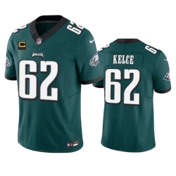 Men Philadelphia Eagles 62 Jason Kelce Green 2023 F U S E  With 4 Star C Patch Vapor Untouchable Limited Stitched Football Jersey Men Philadelphia Eagles 62 Jason Kelce Green 2023 F U S E  With 4 Star C Patch Vapor Untouchable Limited Stitched Football Jersey