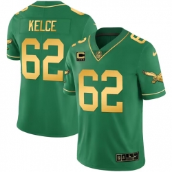 Men Philadelphia Eagles 62 Jason Kelce Green gold black Vapor Untouchable Limited Stitched Football Jersey Men Philadelphia Eagles 62 Jason Kelce Green gold black Vapor Untouchable Limited Stitched Football Jersey