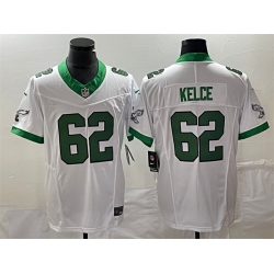 Men Philadelphia Eagles 62 Jason Kelce White 2023 F U S E Vapor Untouchable Stitched Football Jersey Men Philadelphia Eagles 62 Jason Kelce White 2023 F U S E Vapor Untouchable Stitched Football Jersey