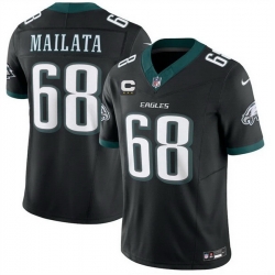 Men Philadelphia Eagles  68 Jordan Mailata Black 2026 F U S E  3 Star C Patch Vapor Untouchable Limited Throwback Stitched Football Jersey