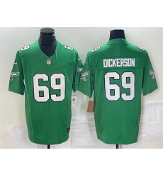 Men Philadelphia Eagles 69 Landon Dickerson Green 2023 F U S E  Vapor Untouchable Stitched Football Jersey