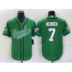 Men Philadelphia Eagles 7 Haason Reddick Green Cool Base Stitched Baseball Jersey Men Philadelphia Eagles 7 Haason Reddick Green Cool Base Stitched Baseball Jersey