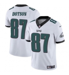 Men Philadelphia Eagles 87 Jahan Dotson White Vapor Untouchable Limited Stitched Football Jersey