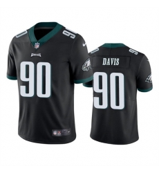 Men Philadelphia Eagles 90 Jordan Davis Black Vapor Untouchable Limited Stitched Jersey