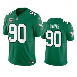 Men Philadelphia Eagles 90 Jordan Davis Green 2023 F U S E  With C Patch Vapor Untouchable Stitched Football Jersey Men Philadelphia Eagles 90 Jordan Davis Green 2023 F U S E  With C Patch Vapor Untouchable Stitched Football Jersey