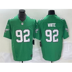 Men Philadelphia Eagles 92 Reggie White Green 2023 F U S E  Vapor Untouchable Stitched Football Jersey Men Philadelphia Eagles 92 Reggie White Green 2023 F U S E  Vapor Untouchable Stitched Football Jersey